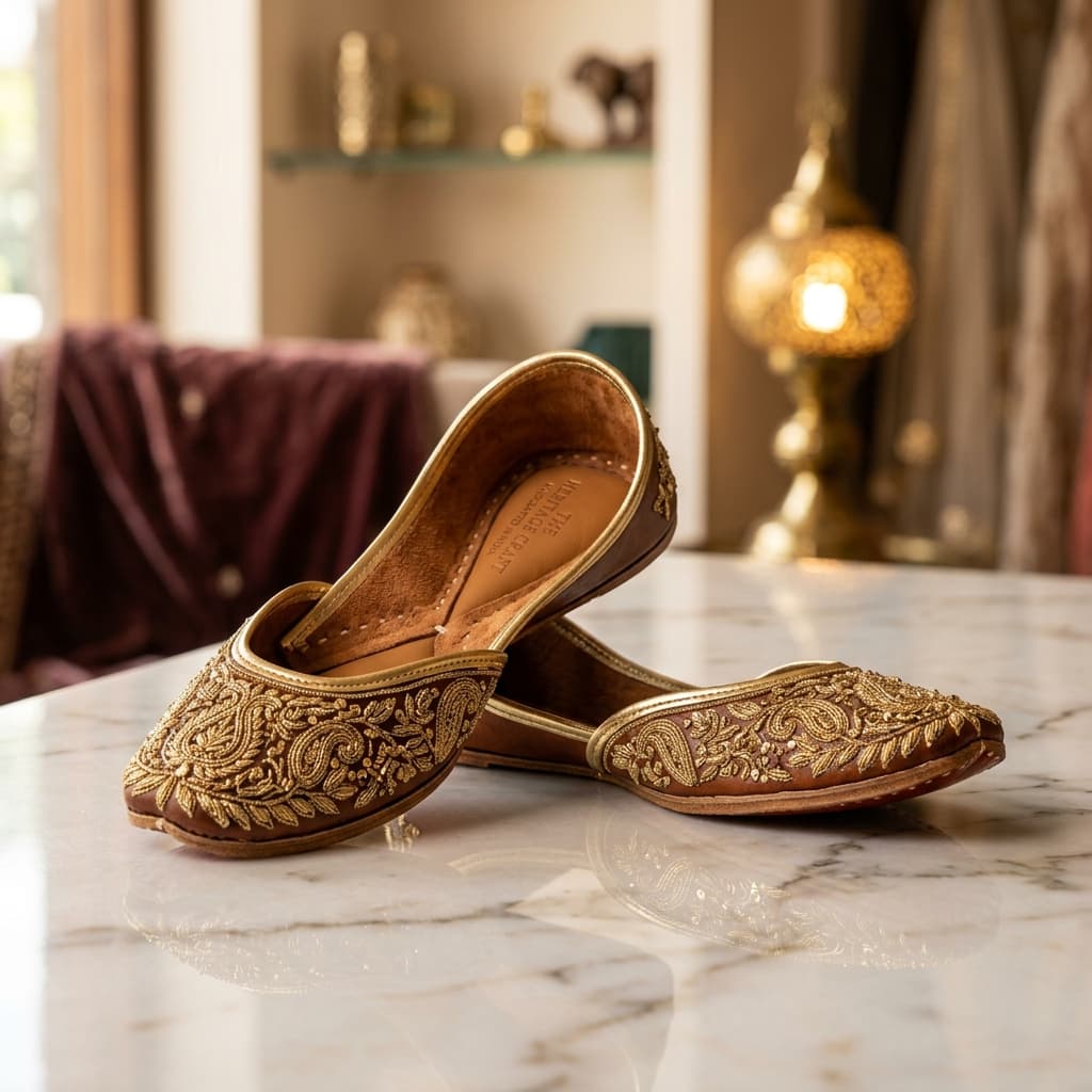 Premium Ethnic Deal: Metro Handcrafted Leather Juttis from Metro