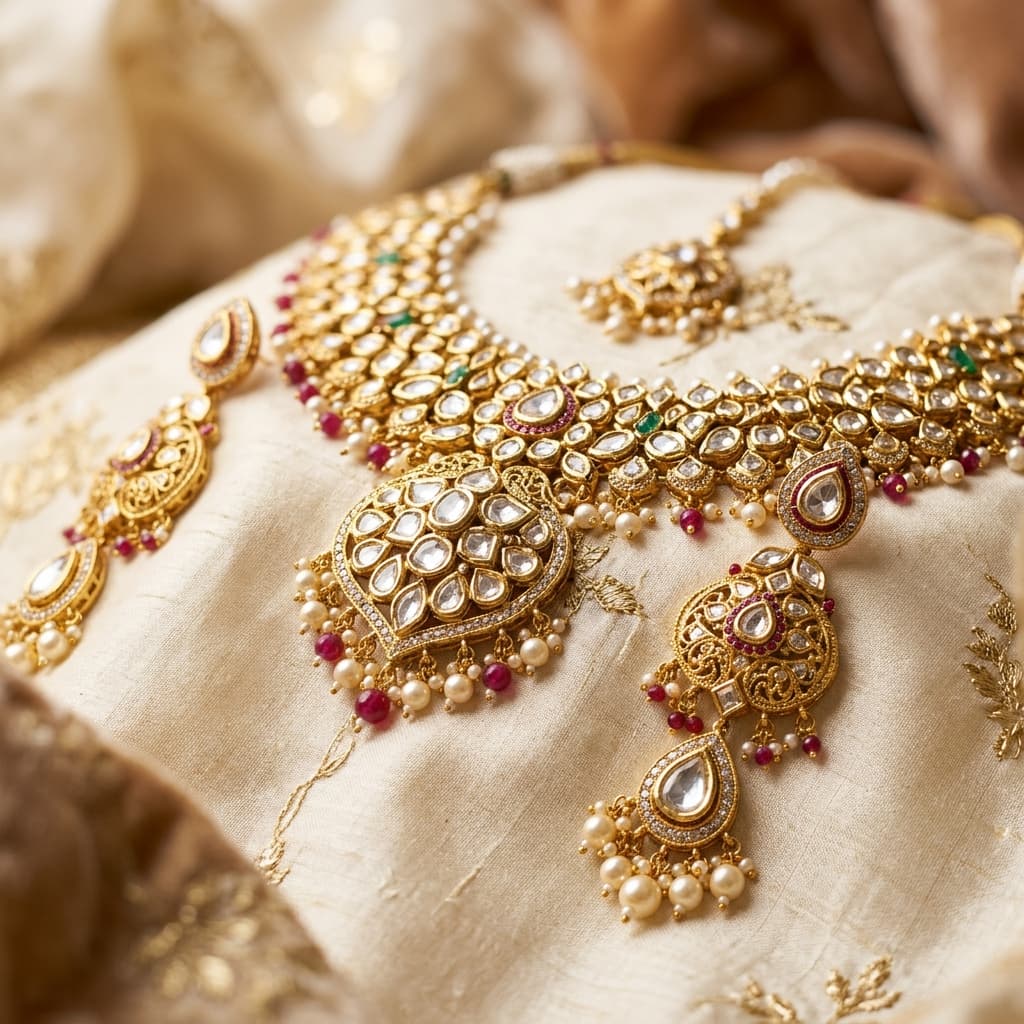 Elite Fashion Offer: Zaveri Pearls Kundan Jewelry Set at Zaveri Pearls