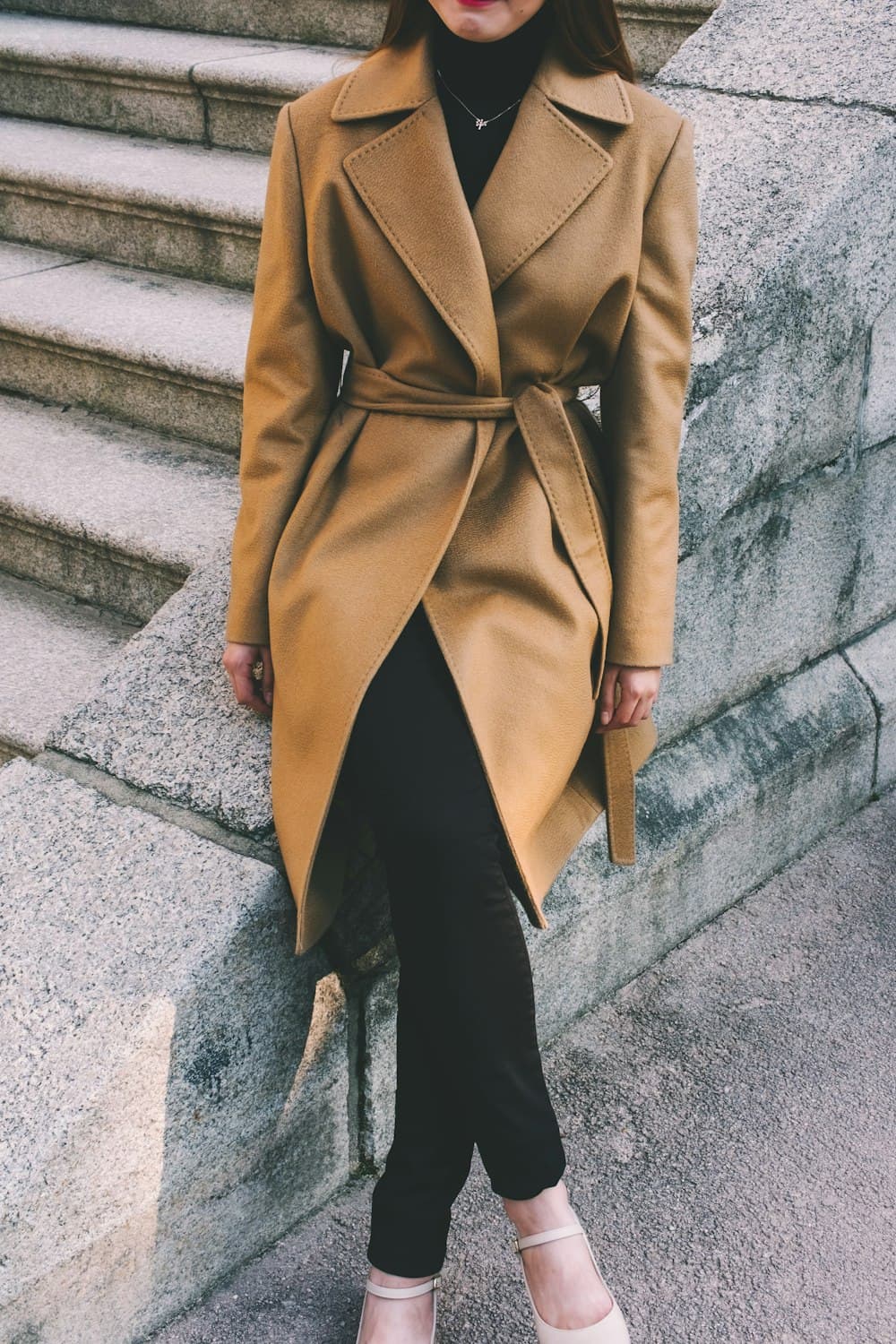 Camel Wool Tailored Coat